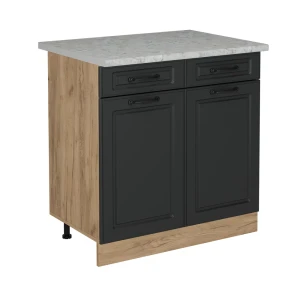 Køkkenskab R-Line Antracit landhus 80 cm BP Marmor Vicco