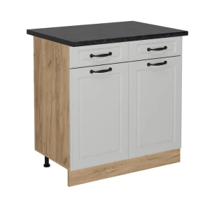 Køkkenskab R-Line Hvid landhus 80 cm , BP Antracit Vicco