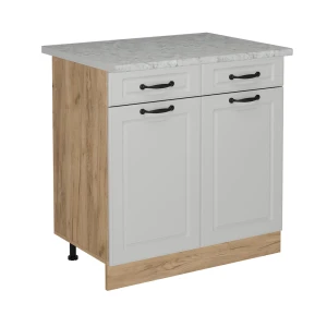 Køkkenskab R-Line Hvid landhus 80 cm BP Marmor Vicco
