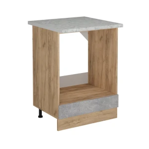 Komfurindbygningsskab R-Line Beton 60 cm BP Marmor Vicco