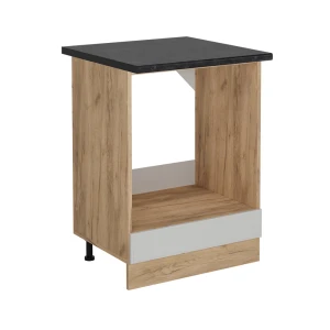 Komfurindbygningsskab R-Line Hvid landhus 60 cm , BP Antracit Vicco