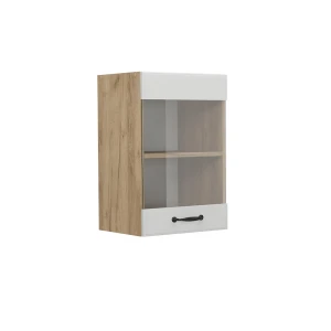 Køkkenskab med glas R-Line Hvid landhus 40 cm Vicco