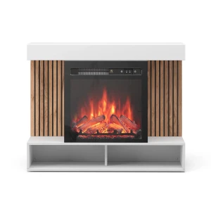 Elektrisk pejs Lynea Hvid 100 cm med realistisk flammeeffekt og 1800W varmelegeme Vicco