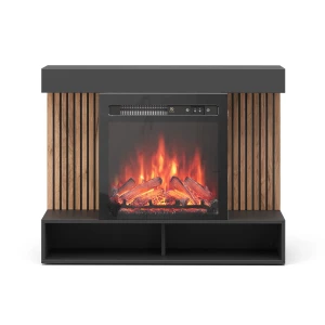 Elektrisk pejs Lynea Sort 100 cm med realistisk flammeeffekt og 1800W varmelegeme Vicco