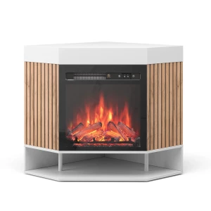 Elektrisk pejs Lynea Hvid 100 cm med realistisk flammeeffekt og 1800W varmelegeme Vicco