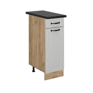 Køkkenskab R-Line Hvid landhus 30 cm , BP Antracit Vicco