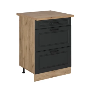 Køkkenskab R-Line Antracit landhus 60 cm med skuffer, BP Eg Vicco