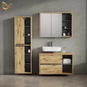 Badmöbel-Set Vomano Artisan-Eiche 3 Teile livinity®