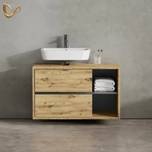 Waschbeckenunterschrank Vomano Artisan-Eiche 100 x 60 cm livinity®