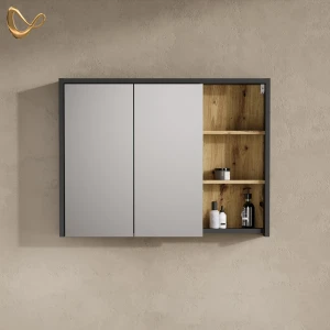 Badspiegelschrank Vomano Artisan-Eiche 100 x 75 cm livinity®