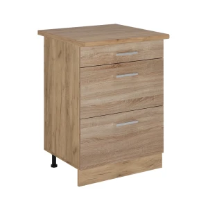 Szafka dolna do kuchni R-Line Sonoma 60 cm z szufladami, BP Dąb Vicco