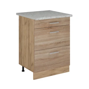 Køkkenskab R-Line Sonoma 60 cm med skuffer, AP-marmor Vicco