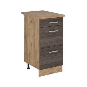 Szafka dolna do kuchni R-Line Szlachetna szarość 40 cm z szufladami, BP Dąb Vicco