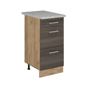 Szafka dolna do kuchni R-Line Szlachetna szarość 40 cm z szufladami, marmur AP Vicco