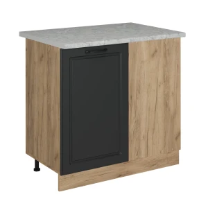 Hoekkast R-Line Antraciet landhuis 86 cm WB Marmer Vicco
