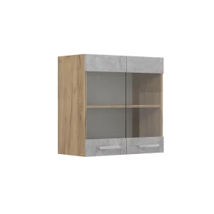 Szklana szafka kuchenna R-Line Beton 60 cm Vicco