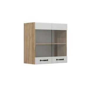 Køkkenskab med glas R-Line Hvid landhus 60 cm Vicco