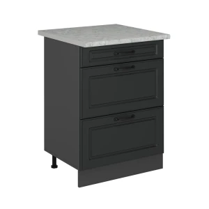 Køkkenskab R-Line Antracit landhus 60 cm BP Marmor Vicco