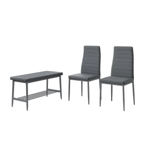 Bænk og stol Grand Grå 85 x 46.5 cm 3-delt sæt Vicco