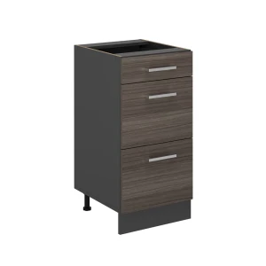 Küchenunterschrank R-Line Edelgrau 40 cm mit Schubladen, ohne Arbeitsplatte Vicco