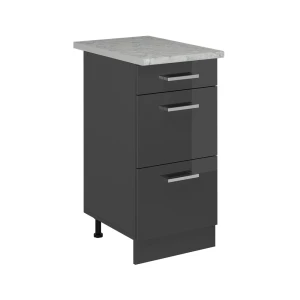 Køkkenskab R-Line Antracit højglans 40 cm BP Marmor Vicco