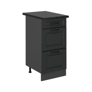 Køkkenskab R-Line Antracit landhus 40 cm med skuffer, BP Antracit Vicco