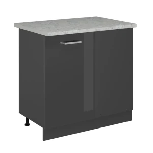 Hjørneskab R-Line Antracit højglans 86 cm BP Marmor Vicco