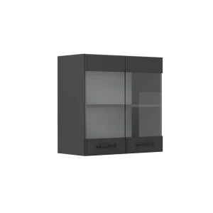 Køkkenskab med glas R-Line Antracit landhus 60 cm Vicco