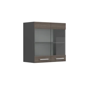 Køkkenskab med glas R-Line Ædel grå 60 cm Vicco