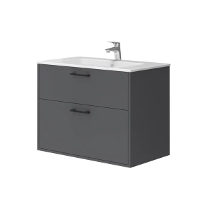 Zestaw mebli łazienkowych Lanco Antracyt 80 x 61.5 cm z umywalką Vicco