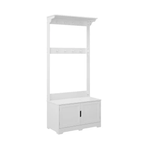 Garderobestativ Lysa Hvid 80 x 180 cm med 2 døre Vicco