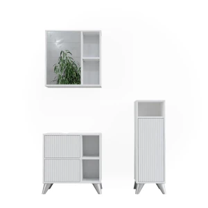 Badkamermeubelset Leano Wit 3 delen Vicco
