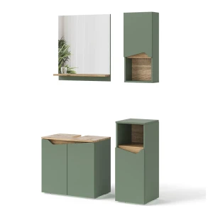 Badeværelsesmøbelsæt Marelle Grøn/Artisan 4 Teile Vicco