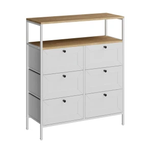 Kommode Belaro Hvid 80 x 95 cm 6 skuffer Vicco