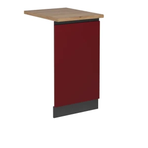Façade de lave-vaisselle R-Line Rouge 45cm  J-Shape, PT Chêne Vicco