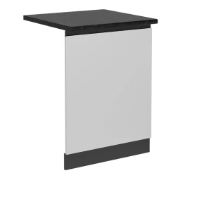 Vaatwasserfrontpaneel R-Line Wit 60 cm  J-Shape, WB Antraciet Vicco