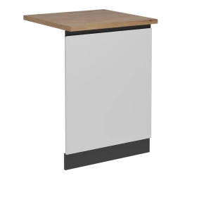Geschirrspülblende R-Line Weiß 60 cm  J-Shape, AP Eiche Vicco