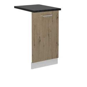 Façade de lave-vaisselle R-Line Chêne Artisan 45cm , PT Anthracite Vicco