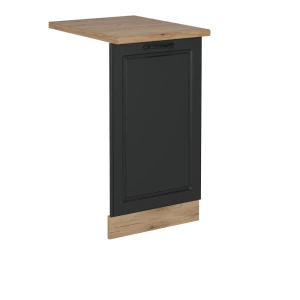 Pannello frontale della lavastoviglie R-Line Antracite rustico 45 cm, Piano di lavoro Rovere Vicco