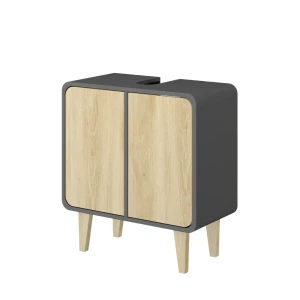 Vanity unit for washbasin Arla antracit/dub 60 x 61 cm Vicco