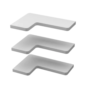 Hjørnehylde Curva Hvid 40.5 x 2.5 cm Sæt med 3 stk. Vicco