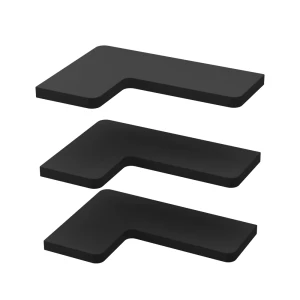 Hjørnehylde Curva Sort 40.5 x 2.5 cm Sæt med 3 stk. Vicco