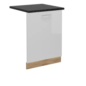 Frontblende R-Line Weiß Hochglanz 60 cm , AP Anthrazit Vicco
