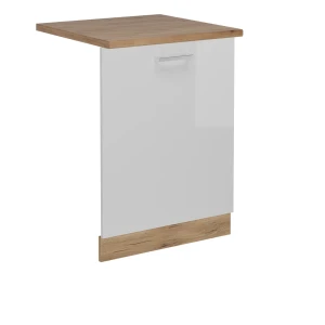 Frontblende R-Line Weiß Hochglanz 60 cm , AP Eiche Vicco