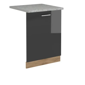 Geschirrspülblende R-Line Anthrazit Hochglanz 60 cm , AP Marmor Vicco