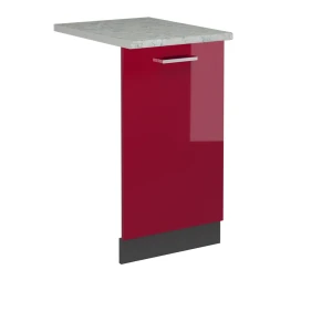 Façade de lave-vaisselle R-Line Rouge brillant 45cm , PT Marbre Vicco