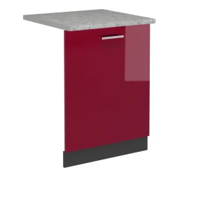 Façade de lave-vaisselle R-Line Rouge brillant 60cm , PT Marbre Vicco