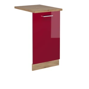 Façade de lave-vaisselle R-Line Rouge brillant 45cm , PT Chêne Vicco