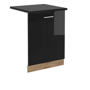 Geschirrspülblende R-Line Schwarz Hochglanz 60 cm , AP Anthrazit Vicco