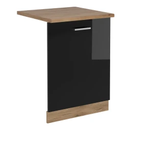 Astianpesukoneen etupaneeli R-Line Musta korkeakiilto 60 cm , AP Oak Vicco